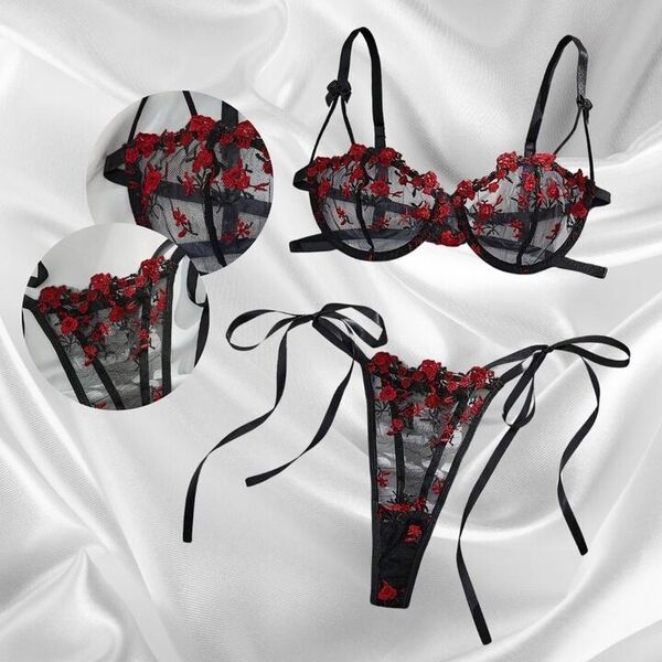Sexy kvetinový set spodnej bielizne | DESIRE